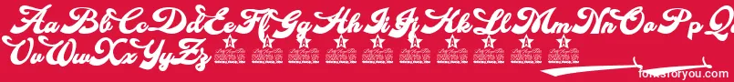 Makeup Personal Use Font – White Fonts on Red Background