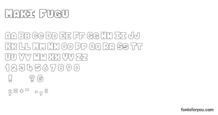 Шрифт Maki  Fugu – алфавит, цифры, специальные символы
