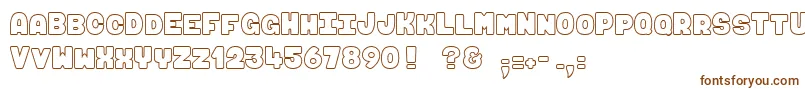 Шрифт Maki  Fugu – коричневые шрифты на белом фоне