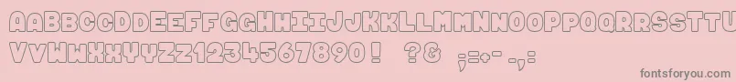 Maki  Fugu Font – Gray Fonts on Pink Background