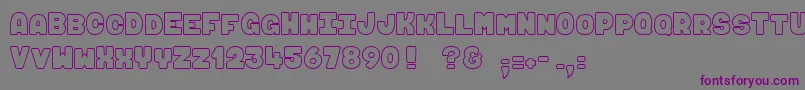 Maki  Fugu-fontti – violetit fontit harmaalla taustalla