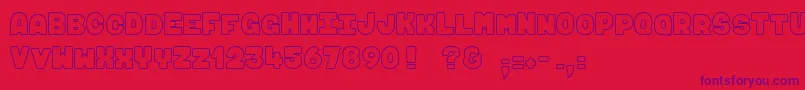 Maki  Fugu Font – Purple Fonts on Red Background