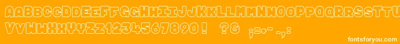 Maki  Fugu Font – White Fonts on Orange Background