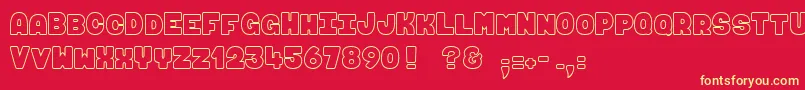 Maki  Fugu Font – Yellow Fonts on Red Background