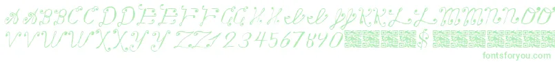 Making a List, Checking it Twice Font – Green Fonts on White Background
