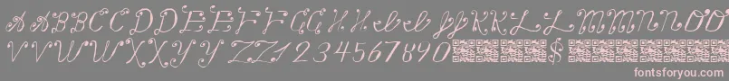 Making a List, Checking it Twice Font – Pink Fonts on Gray Background