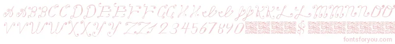 Making a List, Checking it Twice Font – Pink Fonts on White Background