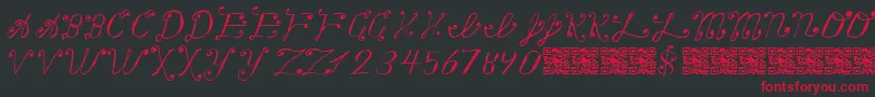 Making a List, Checking it Twice Font – Red Fonts on Black Background