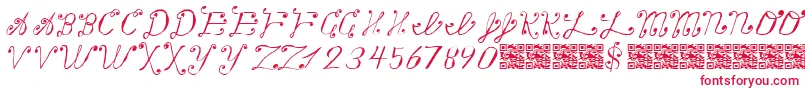 Making a List, Checking it Twice Font – Red Fonts on White Background