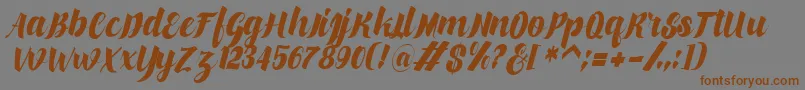 makinglovem-fontti – ruskeat fontit harmaalla taustalla