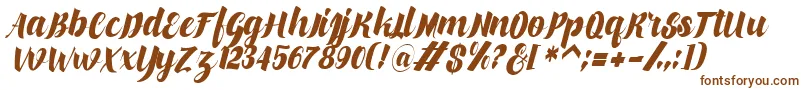 makinglovem Font – Brown Fonts on White Background