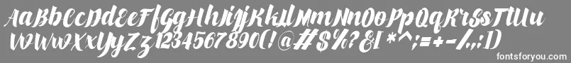 makinglovem Font – White Fonts on Gray Background