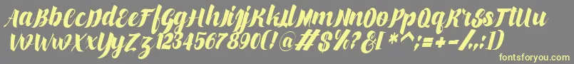 makinglovem-fontti – keltaiset fontit harmaalla taustalla