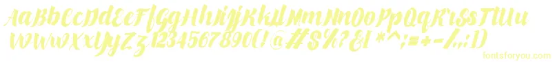 makinglovem-Schriftart – Gelbe Schriften auf weißem Hintergrund