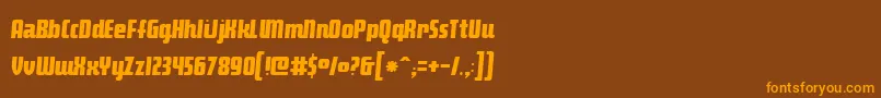 Шрифт MAKIO    – оранжевые шрифты на коричневом фоне