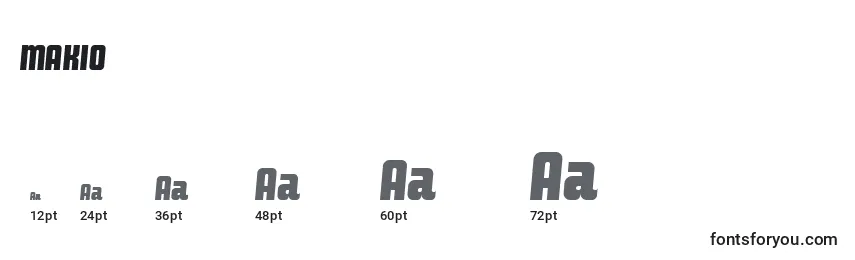 MAKIO    (133458) Font Sizes