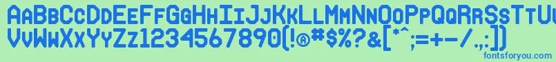 MAKISUPA Font – Blue Fonts on Green Background