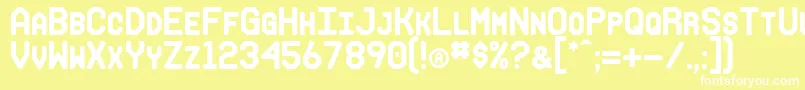 フォントMAKISUPA – 黄色い背景に白い文字