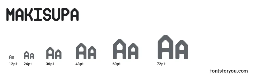 MAKISUPA (133459) Font Sizes