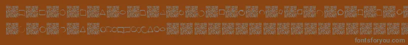 フォントDopeframes – 茶色の背景に灰色の文字