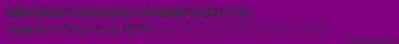 Makoa Font – Black Fonts on Purple Background