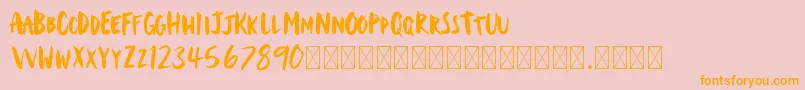 Makoa Font – Orange Fonts on Pink Background