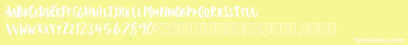 Makoa Font – White Fonts on Yellow Background