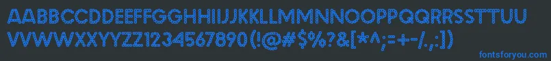 malache crunch Font – Blue Fonts on Black Background