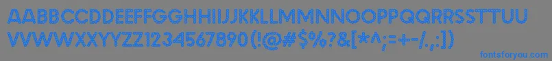 malache crunch-Schriftart – Blaue Schriften auf grauem Hintergrund