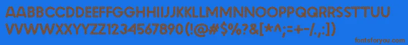 malache crunch Font – Brown Fonts on Blue Background