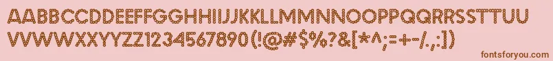 malache crunch Font – Brown Fonts on Pink Background