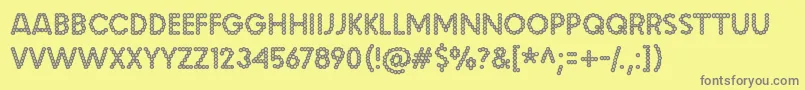 malache crunch Font – Gray Fonts on Yellow Background