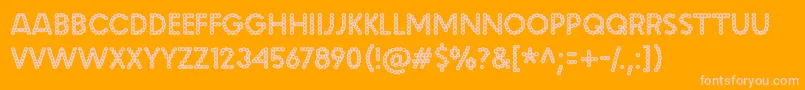 malache crunch-Schriftart – Rosa Schriften auf orangefarbenem Hintergrund
