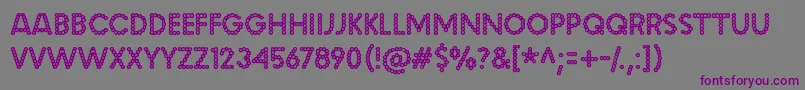malache crunch Font – Purple Fonts on Gray Background