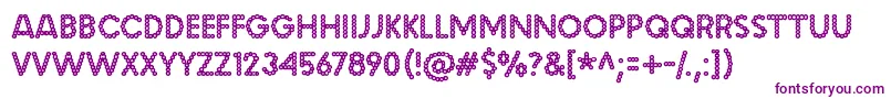 malache crunch Font – Purple Fonts on White Background