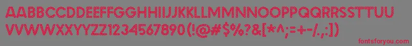malache crunch Font – Red Fonts on Gray Background