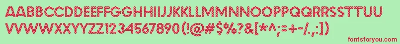 malache crunch Font – Red Fonts on Green Background