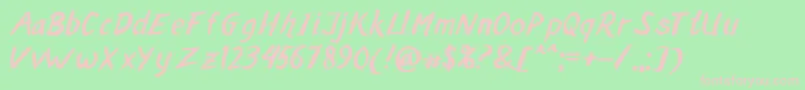 Fonte MALAKA BRUSH – fontes rosa em um fundo verde