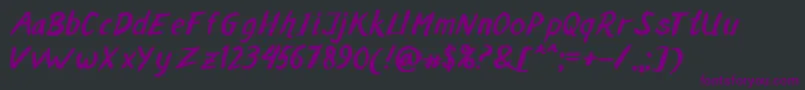 MALAKA BRUSH Font – Purple Fonts on Black Background