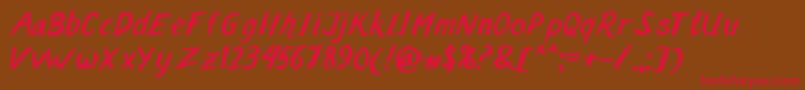 MALAKA BRUSH Font – Red Fonts on Brown Background