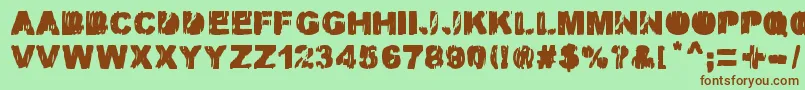 MALAMADRE Font – Brown Fonts on Green Background