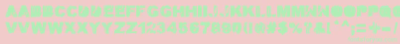 MALAMADRE Font – Green Fonts on Pink Background