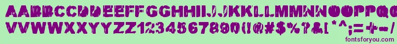 MALAMADRE Font – Purple Fonts on Green Background