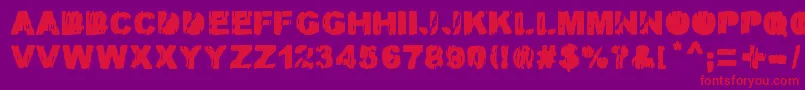 MALAMADRE Font – Red Fonts on Purple Background