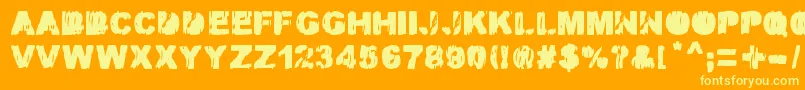 MALAMADRE Font – Yellow Fonts on Orange Background