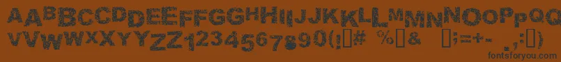 MALAPROPISM Font – Black Fonts on Brown Background