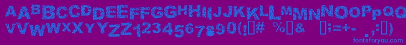 Шрифт MALAPROPISM – синие шрифты на фиолетовом фоне