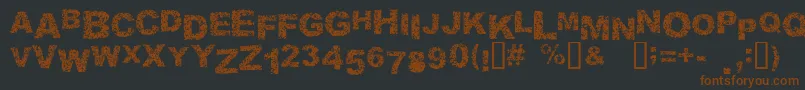 MALAPROPISM Font – Brown Fonts on Black Background