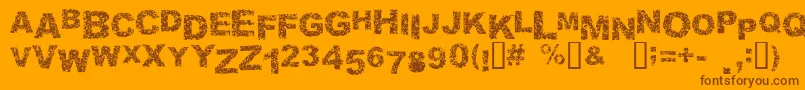 MALAPROPISM Font – Brown Fonts on Orange Background