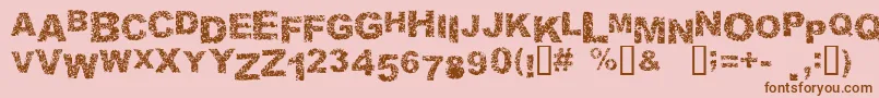 MALAPROPISM Font – Brown Fonts on Pink Background